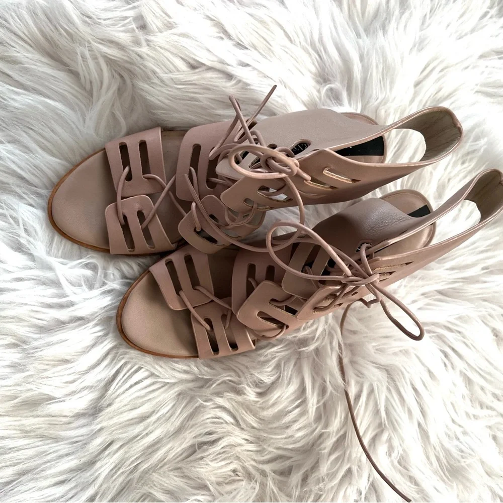 MATT BERNSON•miro leather lace up heel sandals 8M EUC - Picture 8 of 12